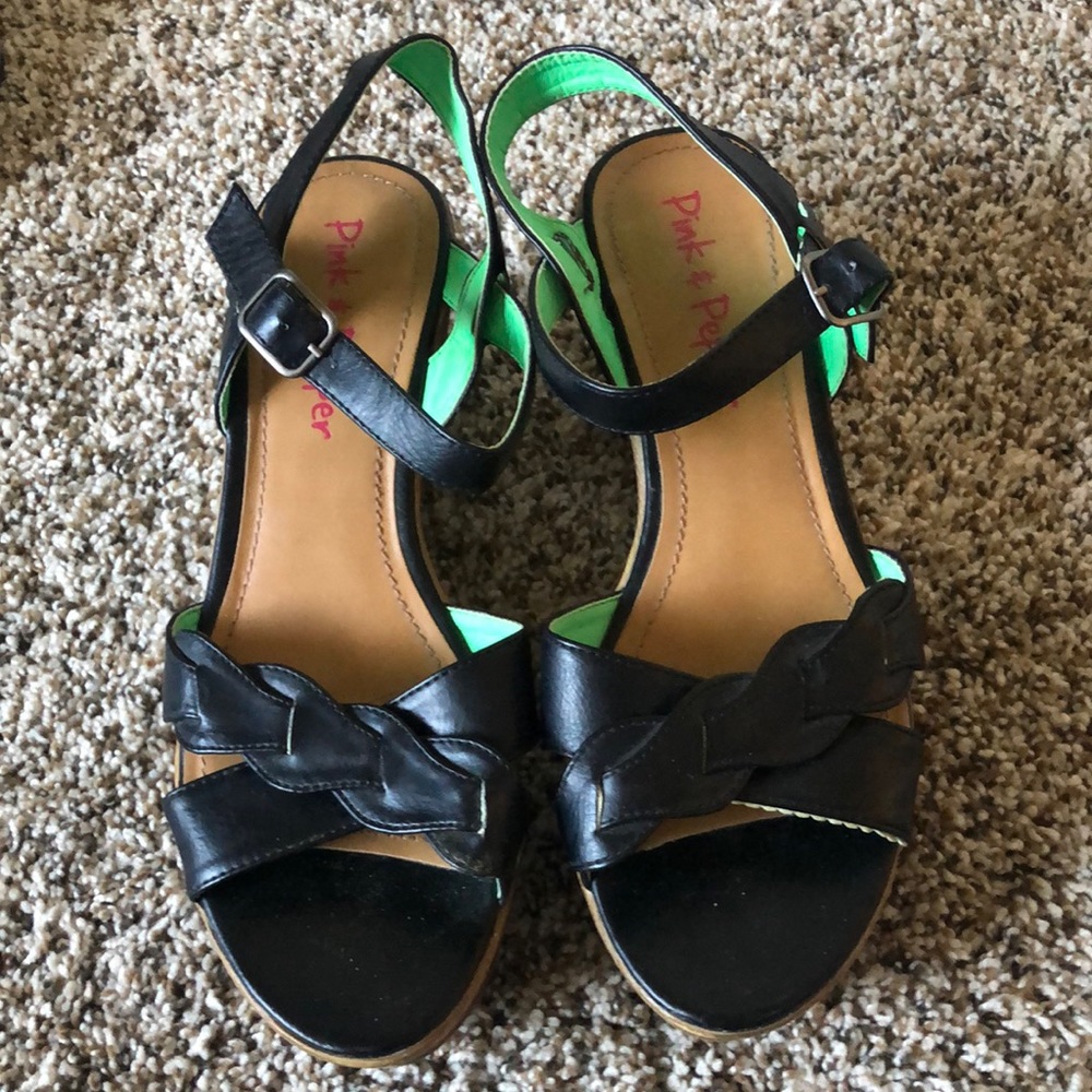 Women’s black platform sandals